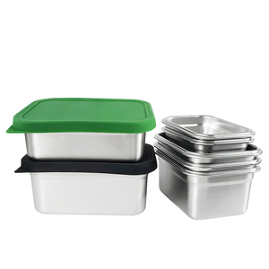 IKITCHEN New products 304 Bento box silicone lunch box Stainless Steel food snack lunch box steel