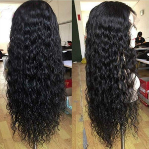 Perruque pour Femme, <span class=keywords><strong>Tresse</strong></span> en Épi de Poisson, Bandeau Coiffant, Mi-Noire, <span class=keywords><strong>Cheveux</strong></span> Longs Ondulés, Raie au Milieu, en Fibre Synthétique - Product Image 2
