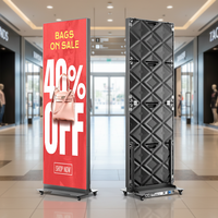 Écran d'affichage numérique LED pliable d'intérieur P2.5 couleur pleine résolution, étanche, haute luminosité, pour affichage publicitaire et affichage d'affiches