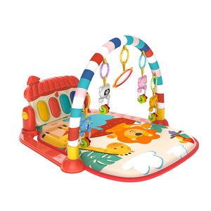 Tapis d'éveil musical pour bébé avec piano à pédales, jouet d'activités en coton pour tout-petits, arche de fitness, tapis de jeu doux pour nouveau-né - Product Image 1