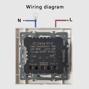 82 Type European Standard Dimming Switch 86 Type SCR Stepless Knob Glass Panel Manual Dimmer For Indoor <b>Lighting</b> - Product Image 5