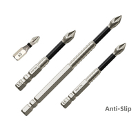 Embouts de tournevis magnétiques antidérapants en alliage K5, Ph2 Phillips, 25-150 mm, 5, 6, 9, 10 pièces, jeu d'embouts pour outils de tournevis manuel et électrique