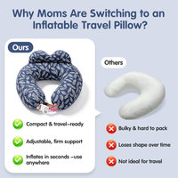 Coussin d'allaitement gonflable réglable en TPU pour bébé, nouveau-né 0-12 mois, en forme de U, pour la grossesse et l'allaitement