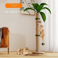 Meilleures ventes transfrontalières : Arbre à chat vertical en panneau de densité, griffoir et planche à griffer pour affûter les griffes, jouet pour chat sur pied