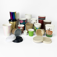 Gobelets en papier jetables ronds de haute qualité, en aluminium, de qualité alimentaire, 200 ml (8 oz), pour thé, café, boissons