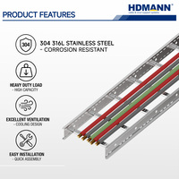 Hdmann 200mm Geschweißte Edelstahl 304 Kabelleiter für Halbleiter-Reinraum Überkopf-Elektrokabelführung