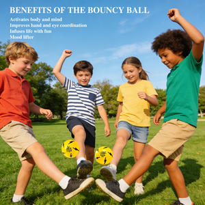 Balles rebondissantes pour enfants, en caoutchouc solide, non toxiques, pour jeux intérieurs et extérieurs, cadeaux de fête, cadeaux d'anniversaire, prix de jeux - Product Image 6