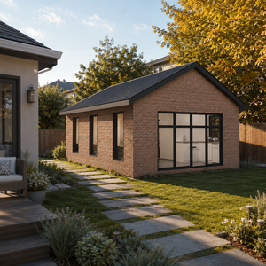 Maisonnette de jardin moderne préfabriquée en acier léger, unité d'habitation autonome élégante avec isolation thermique et durabilité - Product Image 6