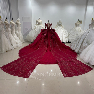 ชุดราตรีสีแดงสำหรับงาน Sweet 16, งาน Quinceanera, ชุดเดรส Vestido De 15 Anos, ชุดแต่งงาน รุ่น Xs138 - Product Image 2