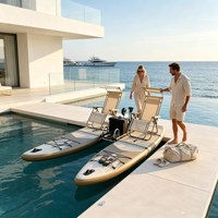 Bateau pneumatique électrique de luxe pour 2 à 4 personnes, bateau rigide, yacht sportif, PVC pliable, stable, léger, pour la dérive, le surf et la plongée