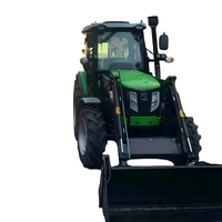 Tracteur agricole multifonctionnel Euro 50 CV, 4 roues motrices, boîte de vitesses, chargeur frontal, cabine climatisée, pneus radiaux, homologué pour la circulation publique européenne