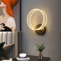 Lampe murale de chevet de luxe nordique pour chambre à coucher, lampe murale LED design pour couloir, allée, salon, bureau, mur de fond