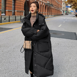 Manteaux bouffants d'hiver de style coréen japonais pour femmes Manteau en duvet rembourré à capuche avec ceinture fine Veste en duvet d'oie pour femmes du <span class=keywords><strong>Canada</strong></span> - Product Image 6