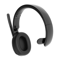 Casque Bluetooth sans fil pour camionneur, fonction de sourdine à une touche, micro à réduction de bruit, casque professionnel pour chauffeur de camion, appels mains libres