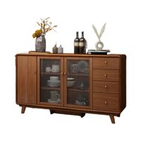 Buffet de cuisine en bois écologique de style chinois, durable, facile à assembler, rangement de luxe, poignées métalliques modernes