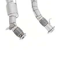 Tuyau de descente en acier inoxydable MPER T304 avec bouclier thermique pour BMW X3M X4M S55 S58 F97 F98 3.0T, haut débit, montage direct, installation facile