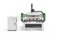 Routeur CNC multi-têtes 4 axes 3D pour le travail du bois ANBEN Chine 1325 avec contrôle DSP/Syntec et moteur rotatif de 3-6KW