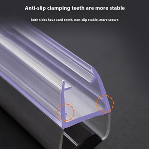 Hiện đại chống va chạm dải cho phòng tắm cửa kính <span class=keywords><strong>PVC</strong></span> Silicone con dấu từ rào cản nước Tempered vít cho phòng tắm - Product Image 2