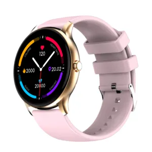 Waterdichte 1.3Inch 2023 Draagbare Apparaten Oem Smartwatch Aangepaste Naam Gezondheid Slaap Monitoring Rond Touch Smart Watch