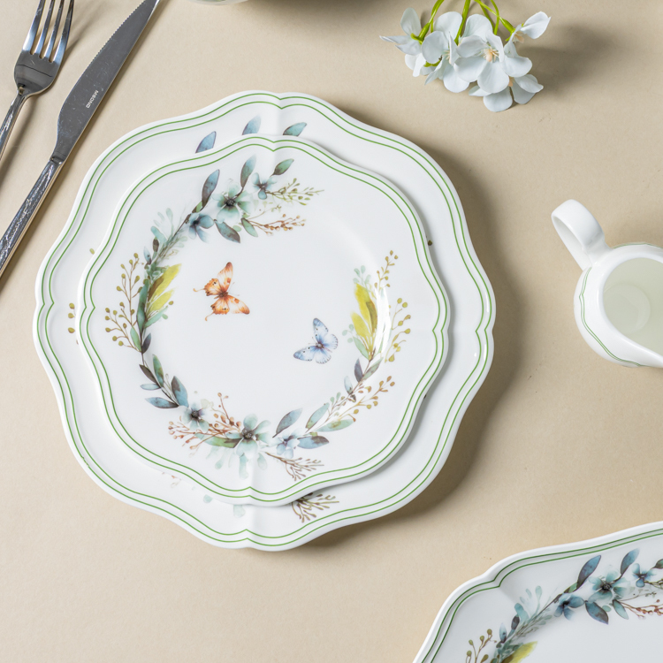 White with green