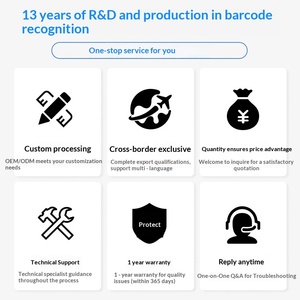 เครื่องสแกนบาร์โค้ดแบบไร้สาย/มีสาย USB 1D/2D QR Code สำหรับพนักงานแคชเชียร์และพนักงานส่งของ รองรับ <span class=keywords><strong>WeChat</strong></span> จากผู้ผลิต - Product Image 6