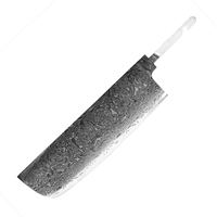 Lames de couteau de cuisine en acier Damas véritable, motif rose, japonais, acier 10CR15MOV CORE, pour la fabrication de couteaux DIY