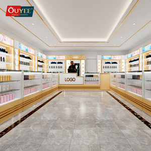 Cửa hàng trang điểm tủ gỗ tinh dầu tường kệ Nước Hoa Cửa hàng nước hoa thiết kế nội thất trang trí kệ trưng bày mỹ phẩm - Product Image 3