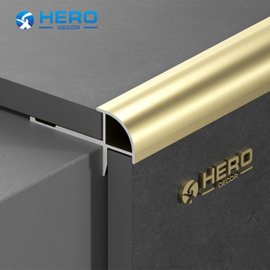 <span class=keywords><strong>Profil</strong></span>é en alliage <span class=keywords><strong>d</strong></span>'aluminium <span class=keywords><strong>pour</strong></span> panneau mural MDF de centre commercial de luxe, moulure de revêtement en métal en forme de R <span class=keywords><strong>pour</strong></span> coin extérieur avec finition affleurante - Product Image 1