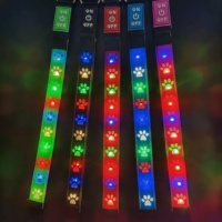 Collier LED pour chien en caoutchouc souple gaufré 3D, double éclairage nocturne, chargement USB-C, anti-poussière, taille réglable, personnalisation du logo prise en charge