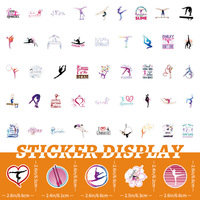 Autocollants de gymnastique sportive, décoration graffiti de dessins animés, pour ordinateurs, casques, coques de téléphone, moto, autocollant étanche