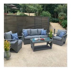 Einzigartiges Design hochwertige Outdoor-Rattan Aluminium Möbel Garten Sofa Set