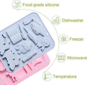 Moules en silicone sur le thème <span class=keywords><strong>de</strong></span> la remise des diplômes, moule en forme <span class=keywords><strong>de</strong></span> chapeau <span class=keywords><strong>de</strong></span> remise des diplômes, moule à bonbons pour diplôme - Product Image 5