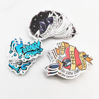 Autocollants en vinyle holographique découpés sur mesure, impression personnalisée, imperméables, adhésifs permanents en PVC, logo de marque personnalisé, autocollants décoratifs