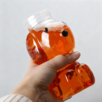 Bouteille de boisson en plastique PET de conception de chien personnalisée de 500ml contenant de boisson portable à joint étanche pour le thème de dessin animé de jus de soude de fruits