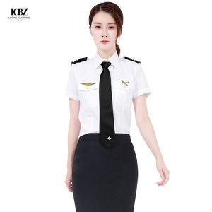 LCBZファッション航空会社スチュワーデスユニフォームパターンユニフォーム航空会社パイロットシャツ航空会社パイロットユニフォーム - Product Image 5