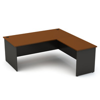 Bureau de direction en bois en forme de L avec design détachable, moderne et simple, bureau d'angle classique pour les affaires