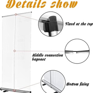 Banner Enrollable Baiquan de 80x200cm, Soporte de Exhibición de Aleación de Aluminio para Fiestas de Cumpleaños, Publicidad para Uso en Interiores y Exteriores - Product Image 2