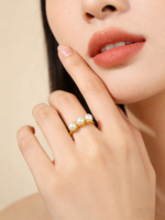 Bague pour femme en argent 925 plaqué or de haute qualité, perle Edison de qualité AAAA, forme ronde, blanche, tendance, réglable, vente en gros