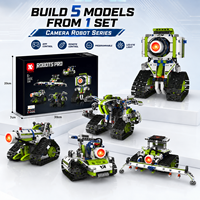 Robot Programable con Cámara, Juego de Bloques de Construcción STEM 5 en 1, Plástico ABS, Certificado CE y CPC, Juguete de Modelismo, Rompecabezas Creativo de Ensamblaje