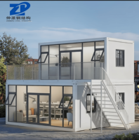 Maison conteneur modulaire préfabriquée à 2 chambres, démontable, à montage rapide et facile, design moderne, pour bureau ou appartement