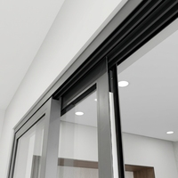 Puertas Corredizas de Aleación de Aluminio con Rotura de Puente Térmico Hechas a Medida, Puertas Corredizas Ultraestrechas, Ventanas de Doble Acristalamiento, Impermeables