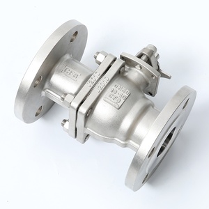 Válvula de bola manual de acero inoxidable 304/316 de paso directo con brida, personalizada Q41F-16P, con maneta de bloqueo, DN100, estándar nacional, baja presión - Product Image 3