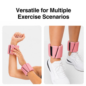 Bracelets lestés réglables en silicone pour poignets et chevilles, idéaux pour le yoga, le Pilates, la marche, la danse, l'entraînement à domicile et le fitness - Product Image 5