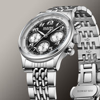 Jam Tangan Kuarsa Pria Mark Fairwhale Detik Kecil Subdial 24 Jam Tahan Air 30m Gelang Baja Beruntai Jam Tangan Pria FW-5071