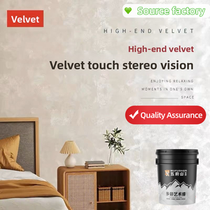 <span class=keywords><strong>Peinture</strong></span> murale intérieure à base d'eau, effet velours métallique, texture pailletée, finition velours pour murs - Product Image 1