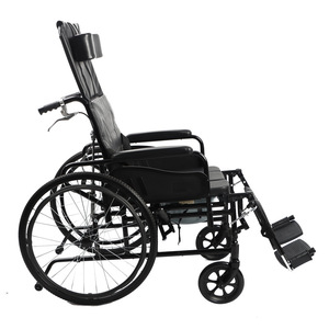 Silla de Ruedas Oriental Reclinable con Respaldo Alto, Manual, de Acero, Altura Ajustable, para Personas Mayores y con Discapacidad - Product Image 2