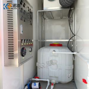 Remorque de toilettes mobiles à deux compartiments, remorque de salle de bain portable avec réservoir d'eau potable pour mariage, événement en plein air - Product Image 5