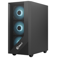 KINPOWER-Boîtier pour PC Atx en alliage d'aluminium, châssis en verre trempé, boîtier pour ordinateur de jeu ATX