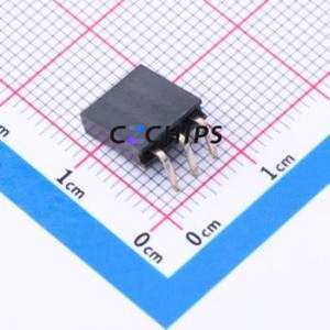 A2541HWR-3P Pin Socket Bent Lead Through Hole,P=2.54mm Connector 1x3P 2.54mm Square Hole Right Angle Insert - Product Image 2