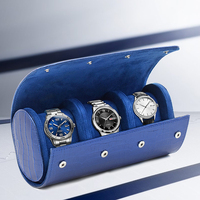 Étui de montre de luxe anti-rayures en similicuir motif crocodile, boîte à montre de voyage pour homme d'affaires avec coussin et doublure en daim, OEM/ODM